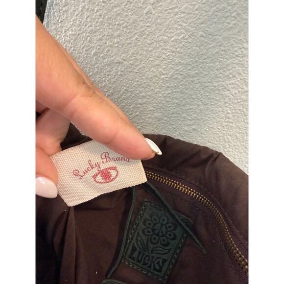 Lucky Brand Abbey Road Green Italian Leather Crossbody Messenger Bag - Picture 6 of 6